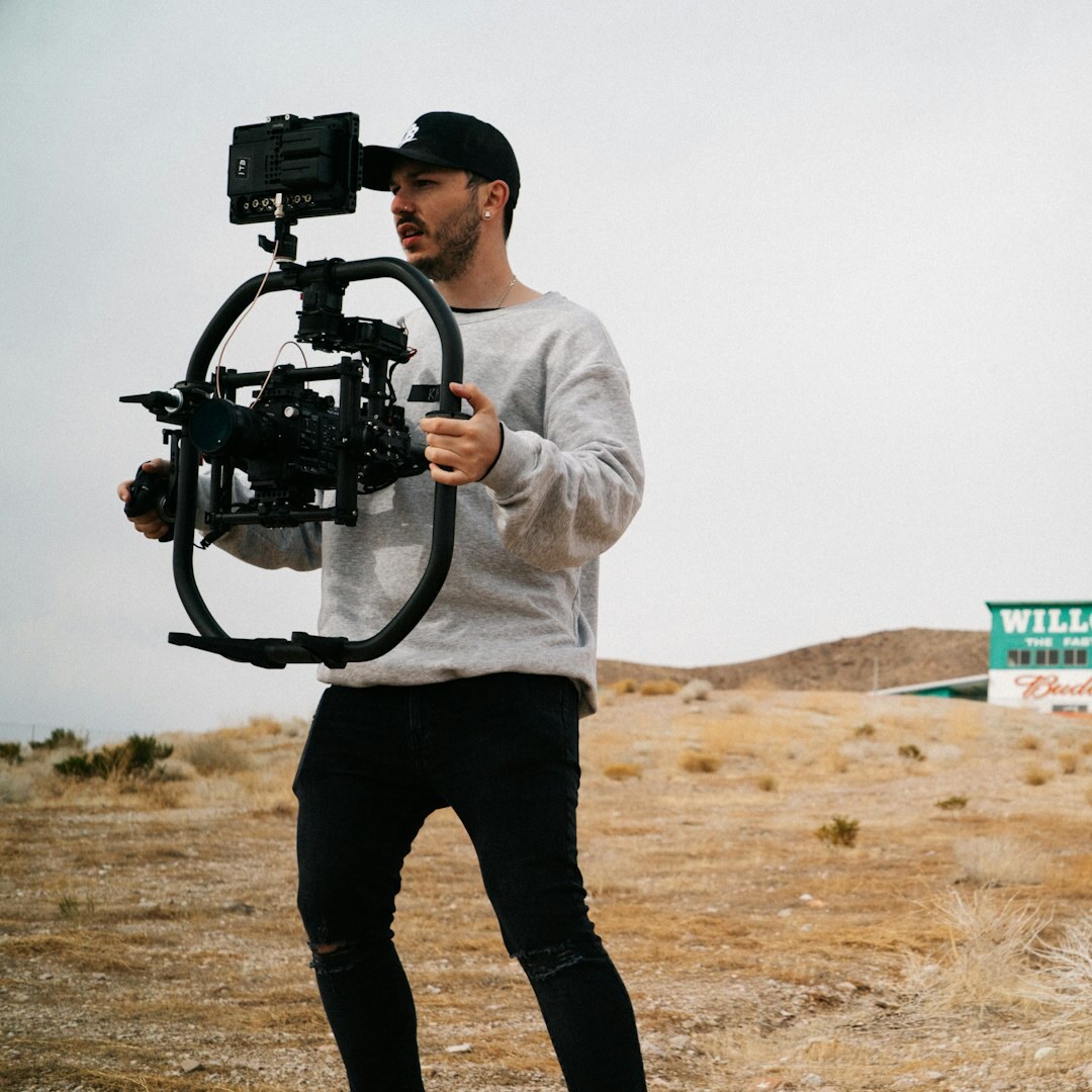 Portrait of a European man camera operator smiling